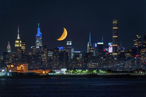 Photograph Gary HershornGetty Images. . Midtown moon